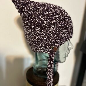 Handmade crochet cat Hat - Black and White